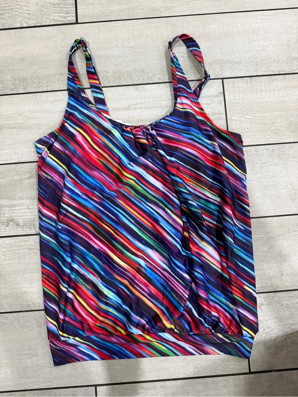 Nique Multicolor Diagonal Stripe Tank Top